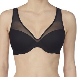 Le Mystere Black Mesh Illusion Underwire Bra